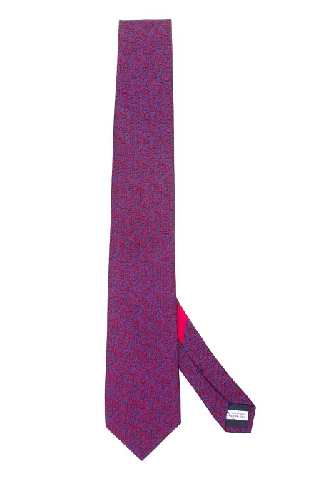Shop SALVATORE FERRAGAMO  Tie: Salvatore Ferragamo pure silk twill tie decorated with a graphic print.
Bottom at 8 cm.
Composition: 100% silk.
Made in Italy.. 350879 SMILE-004